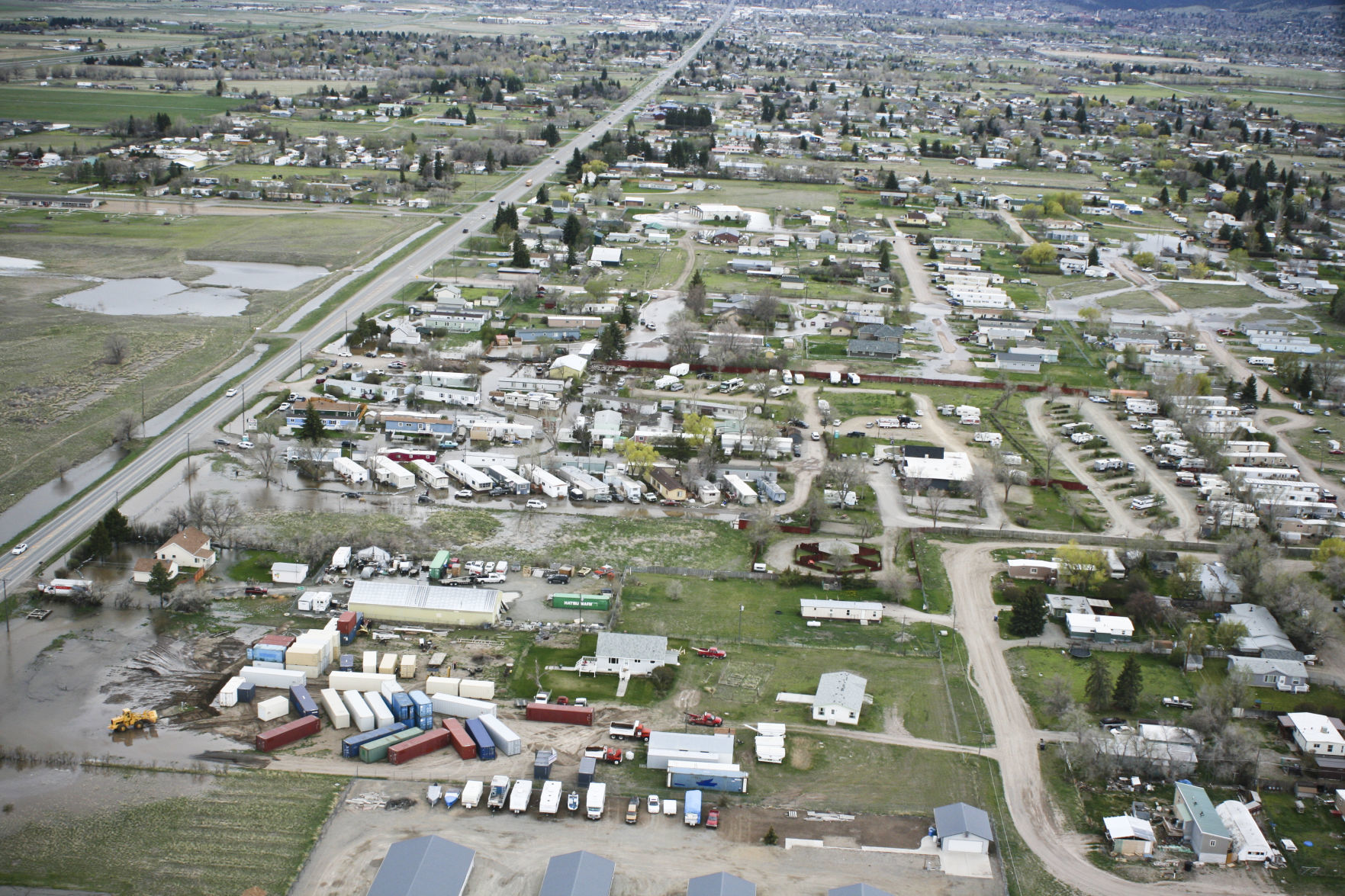 Helena area flooding from above